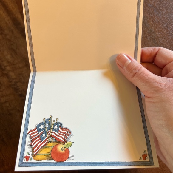 Lang Susan Winget OLD GLORY Teacher 12 Blank Note Cards Vintage Main Street 1998 - Picture 4 of 9